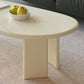 Contemporary Beige Coffee Table with 3 Legs in Wood Coffee Cocktail Table