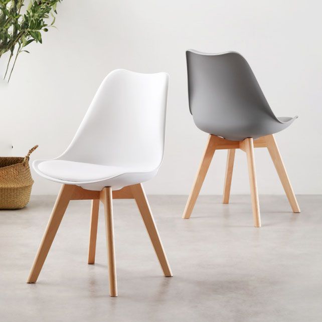 Modern Beech Solid Back Side Chair Matte Finish Upholstered Dining Chair Clearhalo ' kitchen&dining_furn' 'Dining Chairs' 'Dining Tables & Seating' 'dining_chair' 'Furniture' 'furniture_dining_chair' 'Kitchen & Dining Furniture' 'kitchen' 1200x1200_2bc38b18-34b2-4404-943f-72e5b74f7f61