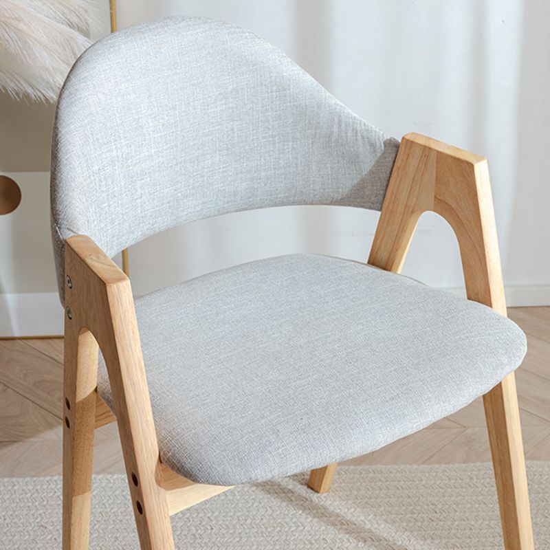Scandinavian Milk Tea Shop Upholstered Arm Chair Matte Finish Open Dining Chair Clearhalo ' kitchen&dining_furn' 'Dining Chairs' 'Dining Tables & Seating' 'dining_chair' 'furn' 'furn_dining_chair' 'Furniture' 'furniture_dining_chair' 'Kitchen & Dining Furniture' 'kitchen' 1200x1200_2bc396da-5408-4304-be83-ff11055973bb