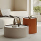 Contemporary Coffee Table Round Slate Drum Coffee Cocktail Table