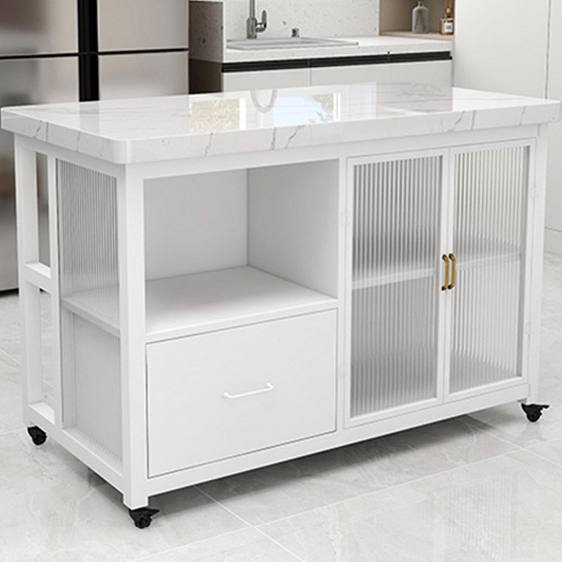 Tavolo da preparazione moderno rettangolare rotolamento della sala da pranzo in cucina