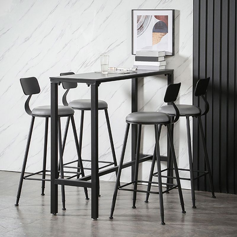 Destina di barrette per bistrot top rettangolo con barra da barra metallica industriale di cavalletto