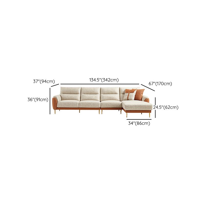 Faux Leather Glam Stain Resistant Square Arm Sofa for Living Room