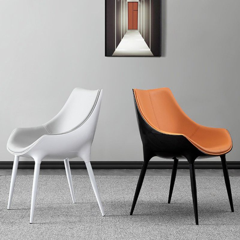Indoor Modern Style Side Chair Solid Back Metal Upholstered Dining Room Chair (Set of 2) Clearhalo ' kitchen&dining_furn' 'Dining Chairs' 'Dining Tables & Seating' 'dining_chair' 'furn' 'furn_dining_chair' 'Furniture' 'furniture_dining_chair' 'Kitchen & Dining Furniture' 'kitchen' 1200x1200_2bc77c40-44a5-4927-8c9a-a69f77cdc1fe