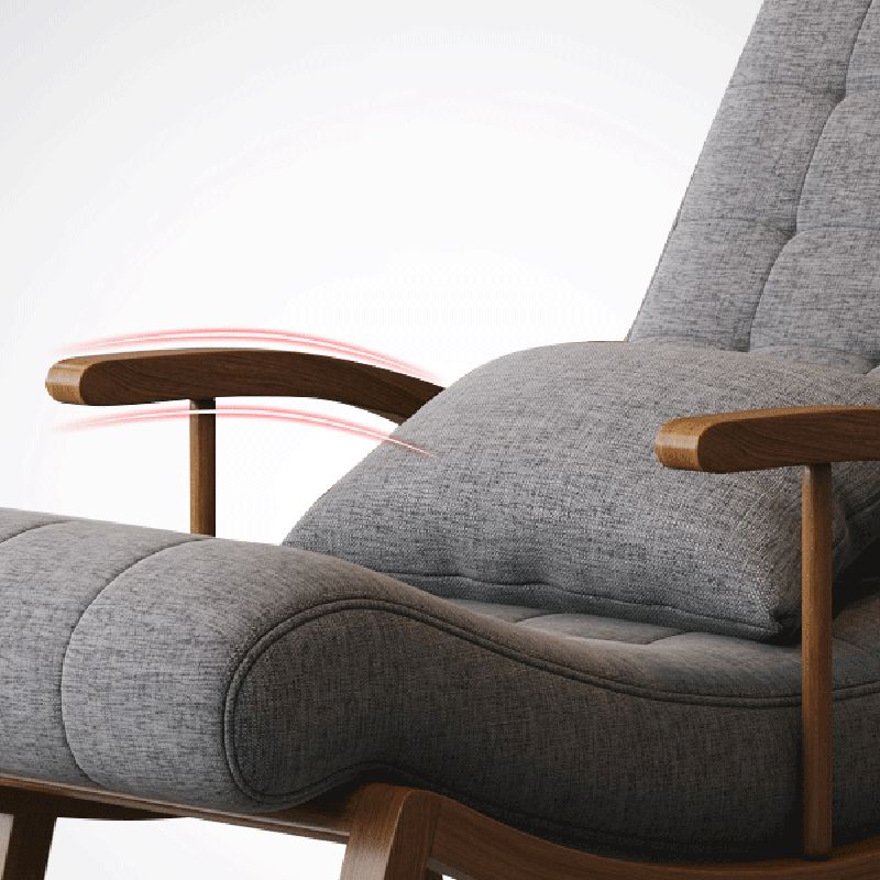 25.59"Wide Accent Chair Cotton Blend Lounge Chair with Sled Base Clearhalo 'Accent Chairs' 'accent_chairs' 'Chairs & Seating' 'furn' 'furn_accent_chairs' 'Furniture' 'Living Room Furniture' 1200x1200_2bc7cfe7-4869-4850-bdd8-4ebef25e0d21