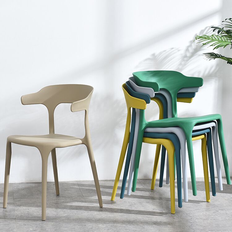 Modern Plastic Open Back Dining Side Chair 30"H Dining Chair for Restaurant Bedroom Clearhalo ' kitchen&dining_furn' 'Dining Chairs' 'Dining Tables & Seating' 'dining_chair' 'furn' 'furn_dining_chair' 'Furniture' 'furniture_dining_chair' 'Kitchen & Dining Furniture' 'kitchen' 1200x1200_2bc859d9-c5ae-42c5-83e2-464fbc4a1c64