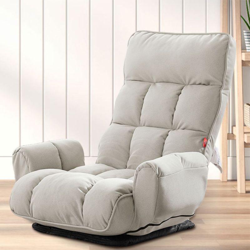 Sedia reclinabile in metallo in metallo in fronta in pelle