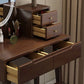 Scandinavian Vanity Makeup Table Set Solid Wood Dressing Table Stool Set