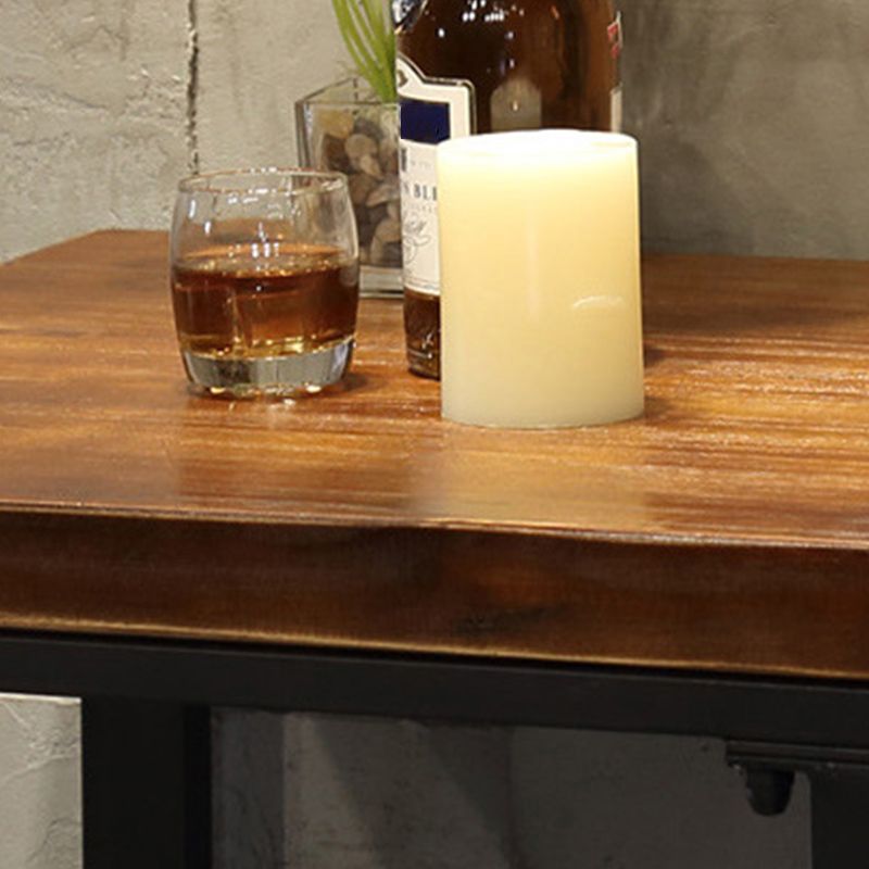 Brown Solid Wood Bar Table Industrial Dining Table for Kitchen Living Room Clearhalo 'Bar Furniture' 'Bar Tables' 'bar_tables' 'furn' 'furn_bar_tables' 'Furniture' 'Kitchen & Dining Furniture' 1200x1200_2bc91844-bc4d-41d2-bec9-ca036e776e46