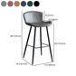 Scandinavian Home Leather Stool Footrest Matte Finish Barstool Clearhalo 'Bar Furniture' 'Bar Stools' 'bar_stools' 'furn' 'furn_bar_stools' 'Furniture' 'furniture_bar_stools' 'Kitchen & Dining Furniture' 1200x1200_2bcaed76-2b06-45b1-a582-e1fa555103d6