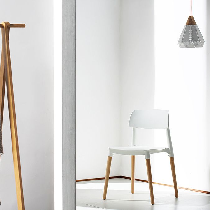 Sillas de comedor de estilo contemporáneo sillas de comedor sin brazos con patas de madera para cocina