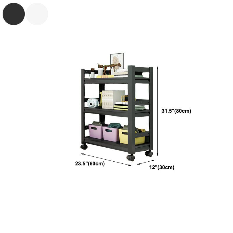 Open Bookshelf Modern Metal Home Study Living Room Removable Bookcase