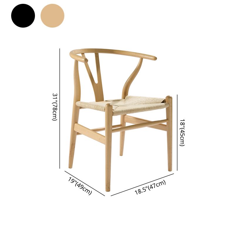 Contemporary Style Wishbone Dining Side Chairs Wood Side Dining Chairs Clearhalo ' kitchen&dining_furn' 'Dining Chairs' 'Dining Tables & Seating' 'dining_chair' 'furn' 'furn_dining_chair' 'Furniture' 'furniture_dining_chair' 'Kitchen & Dining Furniture' 'kitchen' 1200x1200_2bcbc373-c6fa-4517-a8e1-c11e7e92ad7f