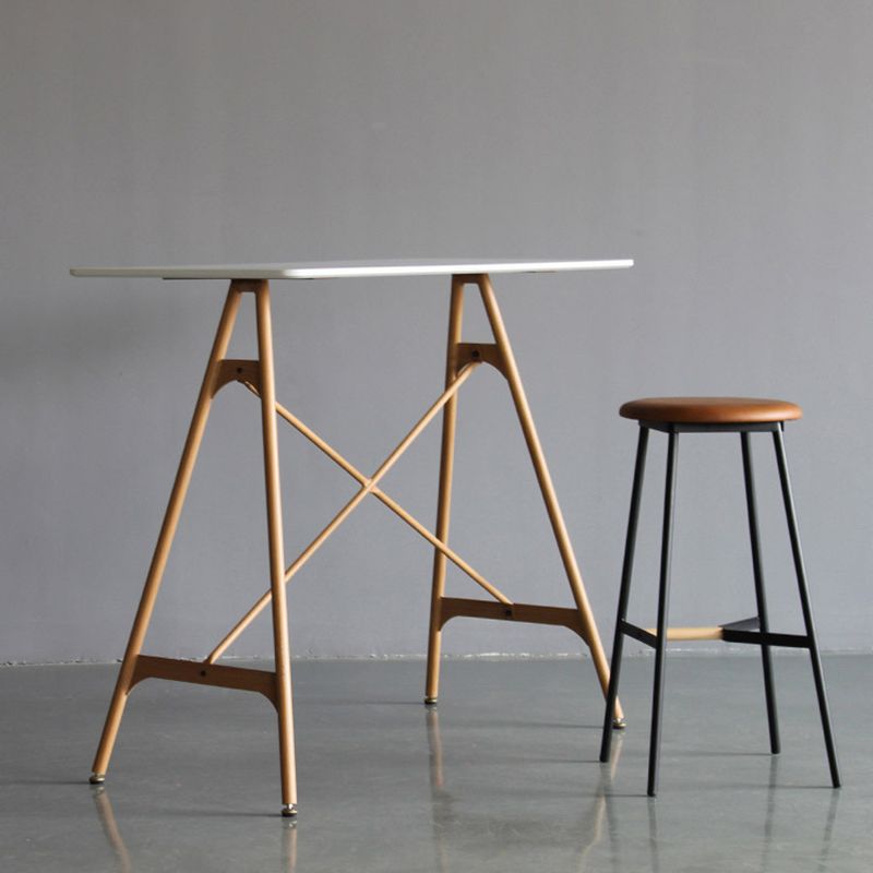 Industrial Pub Table Bar Height Bar Table for Living Room Use Clearhalo 'Bar Furniture' 'Bar Tables' 'bar_tables' 'furn' 'furn_bar_tables' 'Furniture' 'Kitchen & Dining Furniture' 1200x1200_2bcd65f9-2501-4518-9c41-d7dfeb0f5967