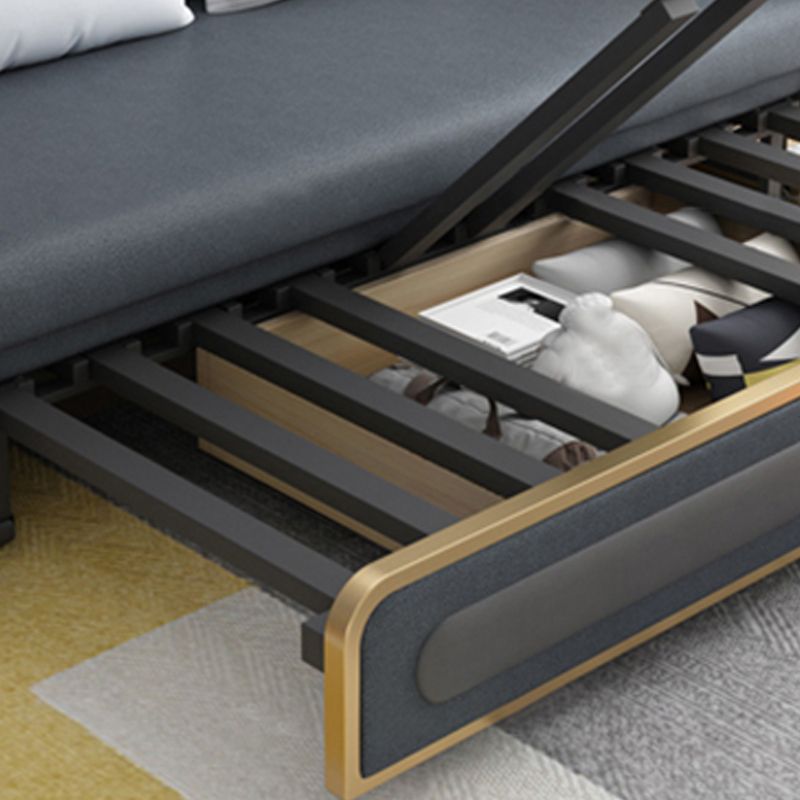 Cuscino posteriore braccia quadrata divano di divano futon in frode in pelle convalida con deposito