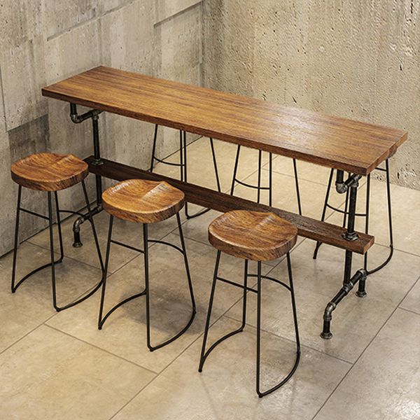 Tavolino da pub di rettangolo con coffee in legno in legno in legno in legno in legno in legno