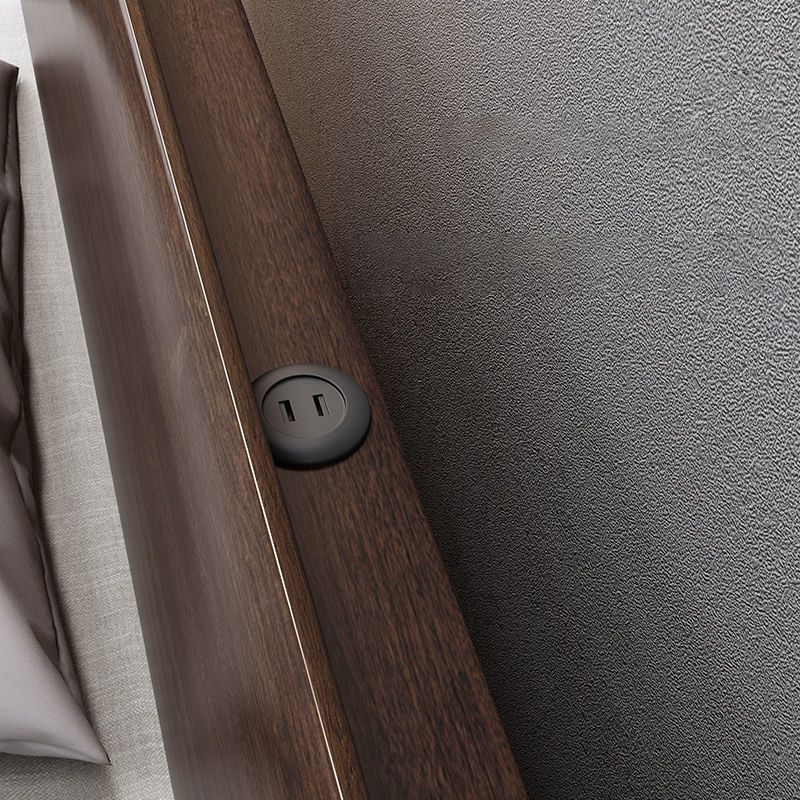 Lit d'espresso traditionnel lit de noix standard rectangulaire lit avec tête de lit