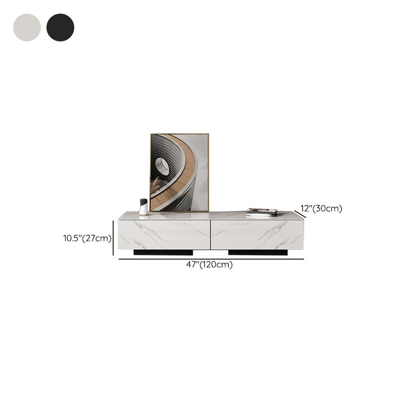 Stone TV Stand Console Contemporary Media Console with Drawers Clearhalo 'furn' 'furn_tv_stands_entertainment_centers' 'Furniture' 'Living Room Furniture' 'TV Stands & Entertainment Centers' 'TV Stands & Media Storage Furniture' 'tv_stands_entertainment_centers' 1200x1200_2bced515-37e9-49f5-b0f9-f22dc0072d2e