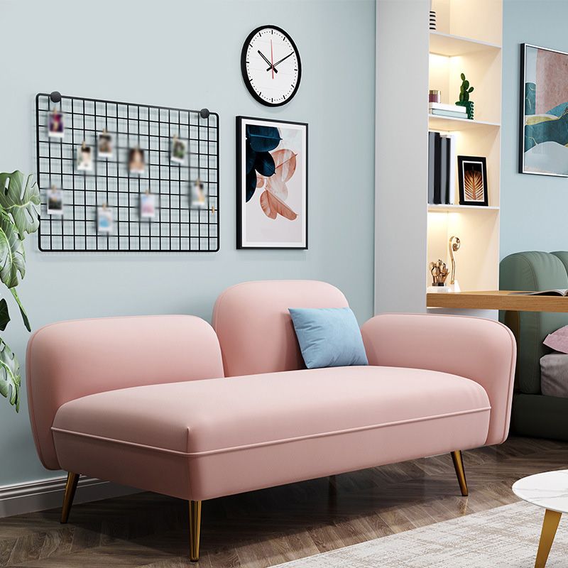 Grey/Blue/Pink Velvet Sofa 55.12"/63" Wide Square Arm Loveseat Clearhalo 'furn' 'furn_sofas' 'Furniture' 'furniture_sofas' 'kitchen' 'kitchen_sofas' 'Living Room Furniture' 'Sofa' 'sofas' 1200x1200_2bcf3f6d-ea42-4ffb-ab48-79bbbc64dffd