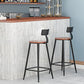 Modern Armless Backrest Counter Stool Iron Household Bar Stool with Cushion Clearhalo 'Bar Furniture' 'Bar Stools' 'bar_stools' 'furn' 'furn_bar_stools' 'furniture_bar_stools' 'Kitchen & Dining Furniture' 'kitchen&dining_furn' 'kitchen' 'kitchen_furn' Furniture' 1200x1200_2bcfd082-8210-428b-9e30-87277ca14700