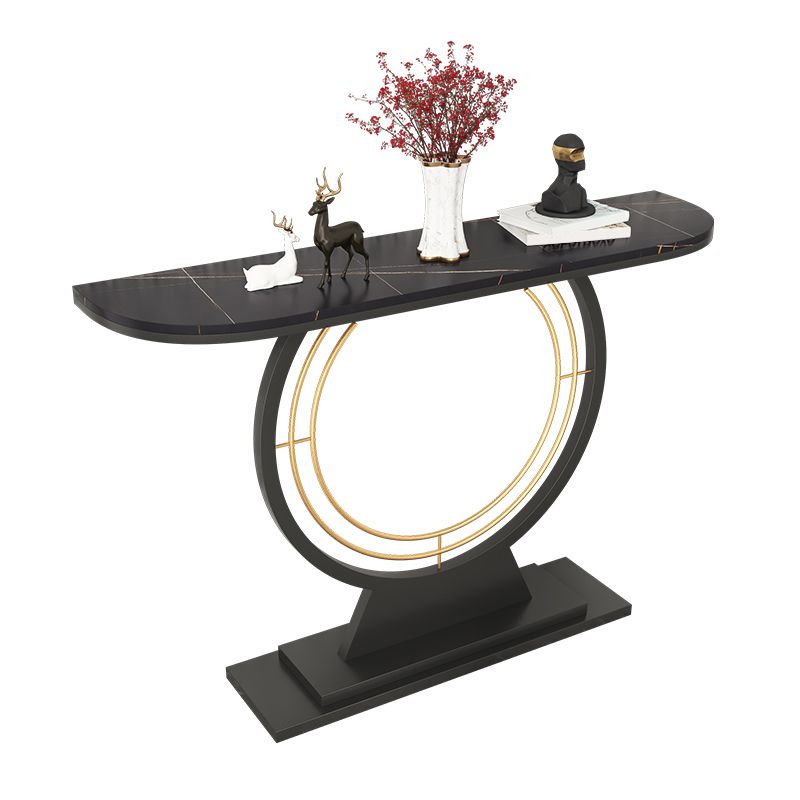 Console di mezza luna di accento contemporanea con console di mezza luna