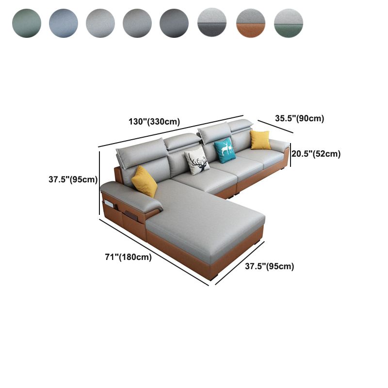 モダンスタイルのソファベッドソリッドウッドフレーム模倣レザービルトインアームレストソファ