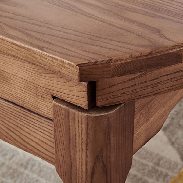 Modern Style Brown Dining Table Round Solid Wood Dining Table with 4 Legs for Living Room Clearhalo ' dining_table' 'Dining Tables & Seating' 'Dining Tables' 'furn' 'furn_dining_table' 'Furniture' 'furniture_dining_table' 'Kitchen & Dining Furniture' 'kitchen&dining_furn' 'kitchen' 'kitchen_dining_table' 1200x1200_2bd00d5b-63c8-4146-a2e6-0601f287e9ae