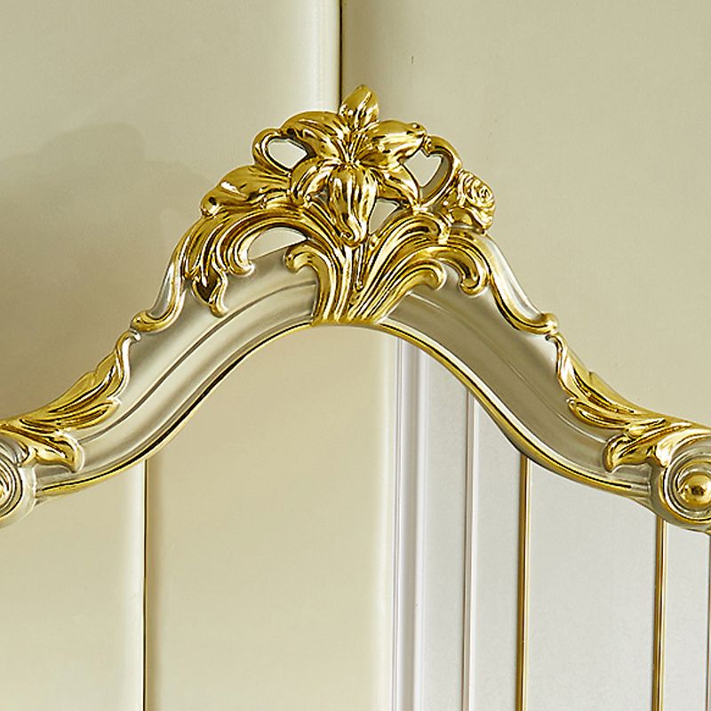 Victorian 19.68 "tavolo da trucco largo in legno massiccio di trucco con cassetti con cassetti