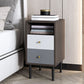 Contemporary Bed Nightstand Open Storage Night Table with 2 Drawers Clearhalo 'Bedroom Furniture' 'furn' 'furn_night_stand' 'Furniture' 'night_stand' 'Nightstands' 1200x1200_2bd42f5f-f251-43e2-917c-6f6f0a5d5b09