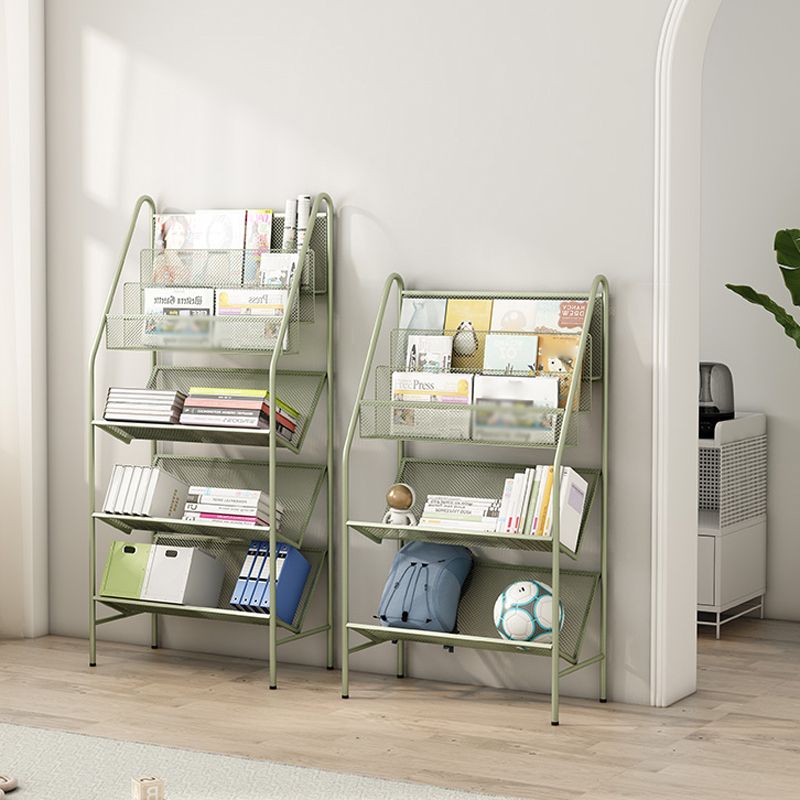 Contemporary Metal Ladder Bookshelf Closed Back Vertical Iron Bookcase Clearhalo 'Bookcases' 'furn' 'furn_bookcases' 'Furniture' 'furniture_bookcases' 'Office Furniture' 1200x1200_2bd44c24-2309-4690-adfd-4d41e934b90e