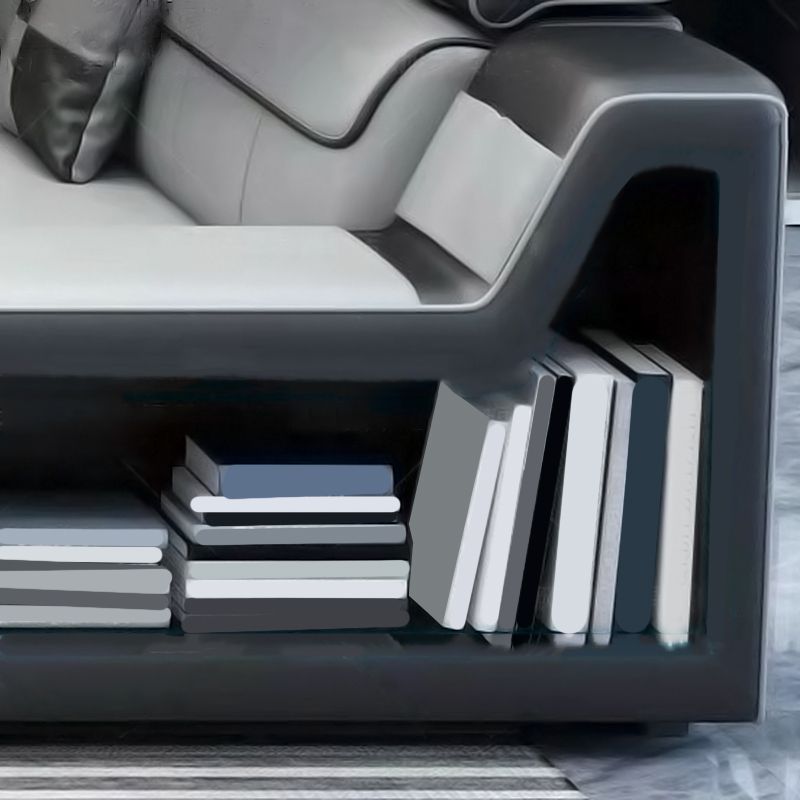 141.73"D x 94.5"W x 35.43"H Cushion Back Sloped Arms Sectionals with Storage