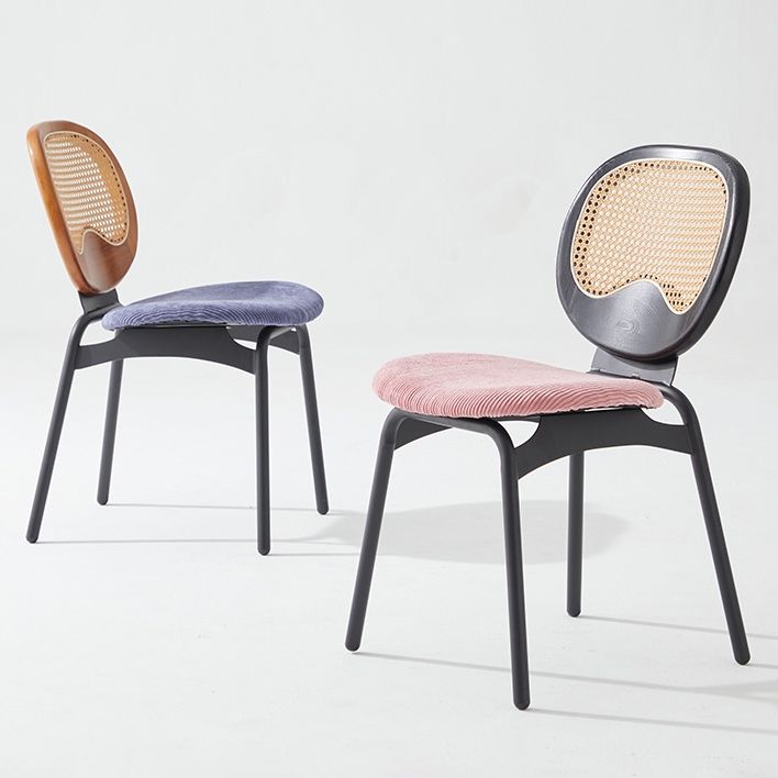 Modern Style Side Chair Upholstered King Louis Back Armless Dining Chair Clearhalo 'Dining Chairs' 'Dining Tables & Seating' 'dining_chair' 'furn' 'furn_dining_chair' 'Furniture' 'furniture_dining_chair' 'Kitchen & Dining Furniture' 1200x1200_2bd4bff1-22c9-493c-aa1d-6f2d9238c347