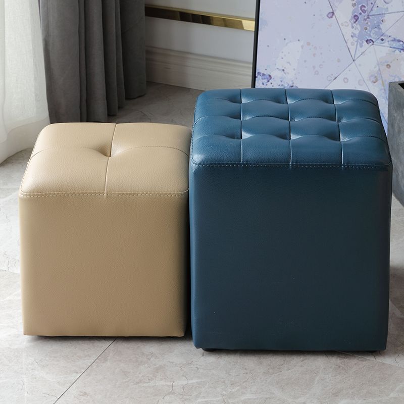 Modern Black Water Resistant Cube Square Leather Indoor Cube Clearhalo 'furn' 'furn_ottomans_poufs' 'Furniture' 'Living Room Furniture' 'Ottomans & Poufs' 'ottomans_poufs' 1200x1200_2bd5d923-36da-4c1e-8300-ab3a02dc97da
