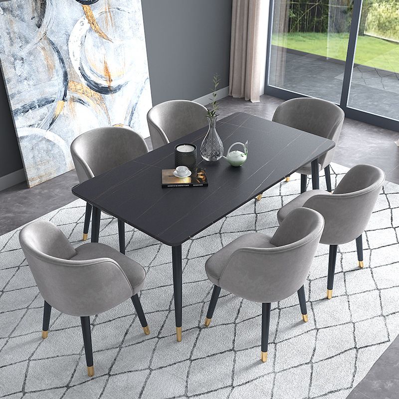 Modern 4 Legs Pedestal Dining Table Stone Table for Dining Room