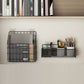Industrial Floating Bookshelf Closed Back Metal Bookcase with Shelves