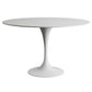 Round Two-Color Dining Table Sintered Stone Table Glam with Tulip Base Clearhalo ' dining_table' 'Dining Tables & Seating' 'Dining Tables' 'furn' 'furn_dining_table' 'Furniture' 'furniture_dining_table' 'Kitchen & Dining Furniture' 'kitchen&dining_furn' 'kitchen' 'kitchen_dining_table' 1200x1200_2bd7c5ee-2064-45a9-892c-8d19e6826fd6