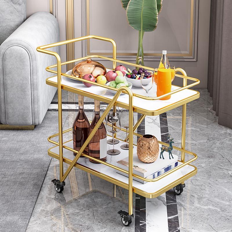 Tavolo da preparazione a preparazione in metallo contemporaneo per sala da pranzo