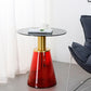 25.2" Tall Contemporary Style Side End Table Glass Pedestal Round Sofa Side Accent Table Clearhalo 'Coffee & Accent Tables' 'End & Side Tables' 'end_side_tables' 'furn' 'furn_end_side_tables' 'Furniture' 'Living Room Furniture' 1200x1200_2bdc32e5-d9db-48dc-8b07-4ac874149704
