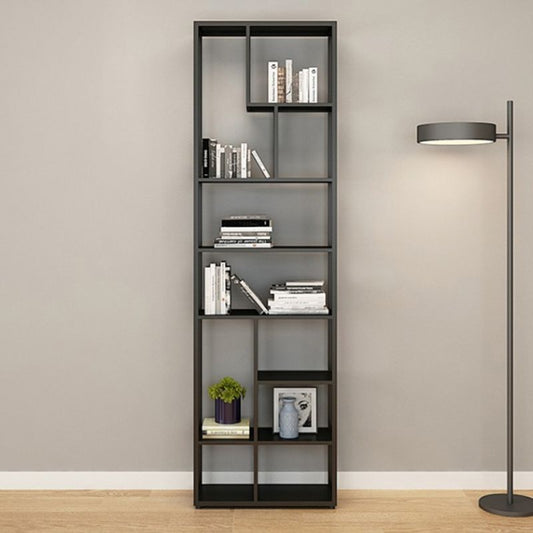 9.84"W Bookshelf Black Open Back Modern Style Bookcase for Home Office Clearhalo 'Bookcases' 'furn' 'furn_bookcases' 'Furniture' 'furniture_bookcases' 'Office Furniture' 1200x1200_2bdda01a-49f5-4417-82ea-e98042d5ef5f