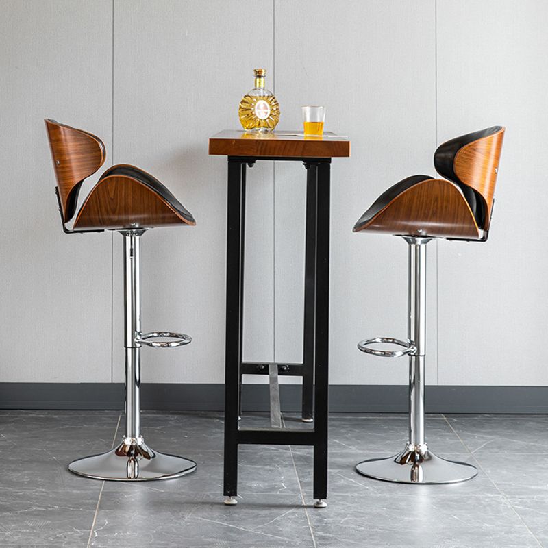 Wood Adjustable Bar & Counter Stool Armed Footrest Indoor Contemporary Bar Stool Clearhalo 'Bar Furniture' 'Bar Stools' 'bar_stools' 'furn' 'furn_bar_stools' 'furniture_bar_stools' 'Kitchen & Dining Furniture' 'kitchen&dining_furn' 'kitchen' 'kitchen_furn' Furniture' 1200x1200_2bde30bc-3173-436f-b95a-13b5d42cbddf