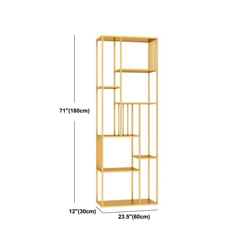 Libreria moderna in metallo etagere libreria a ripiana aperta in brunale-70,8 "h x 11,8" w