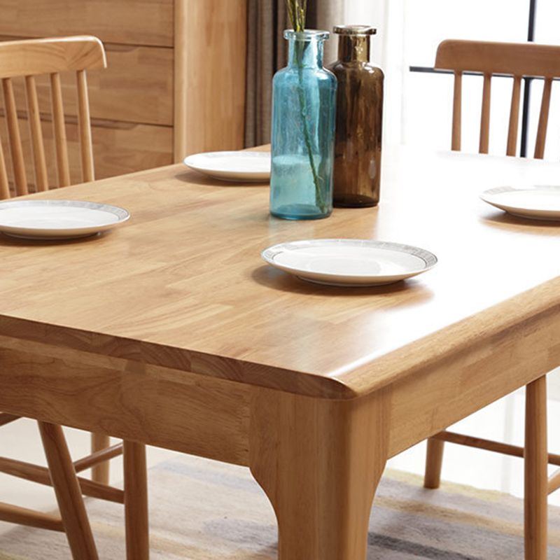 4 Legs Dining Room Table Solid Wood Dining Table for Dining Room Clearhalo 'Dining Tables & Seating' 'Dining Tables' 'dining_table' 'furn' 'furn_dining_table' 'Furniture' 'Kitchen & Dining Furniture' 1200x1200_2be2129d-be42-4aa6-9d7f-02f234e4739f