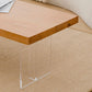 Solid Wood Coffee Table Double Pedestal Base Coffee or End Table, 19.68" Wide Clearhalo 'Coffee & Accent Tables' 'Coffee Tables' 'coffee_tables' 'furn' 'furn_coffee_tables' 'Furniture' 'Living Room Furniture' 1200x1200_2be23a5d-4252-4bde-bbc1-e2deb2e7fbb7