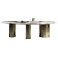 Oval Sintered Stone Dining Table Luxury Table in White with Metal 3 Legs Clearhalo ' dining_table' 'Dining Tables & Seating' 'Dining Tables' 'furn' 'furn_dining_table' 'Furniture' 'furniture_dining_table' 'Kitchen & Dining Furniture' 'kitchen&dining_furn' 'kitchen' 'kitchen_dining_table' 1200x1200_2be2ace2-a50e-41b3-a8f5-aeea78b4eb9c