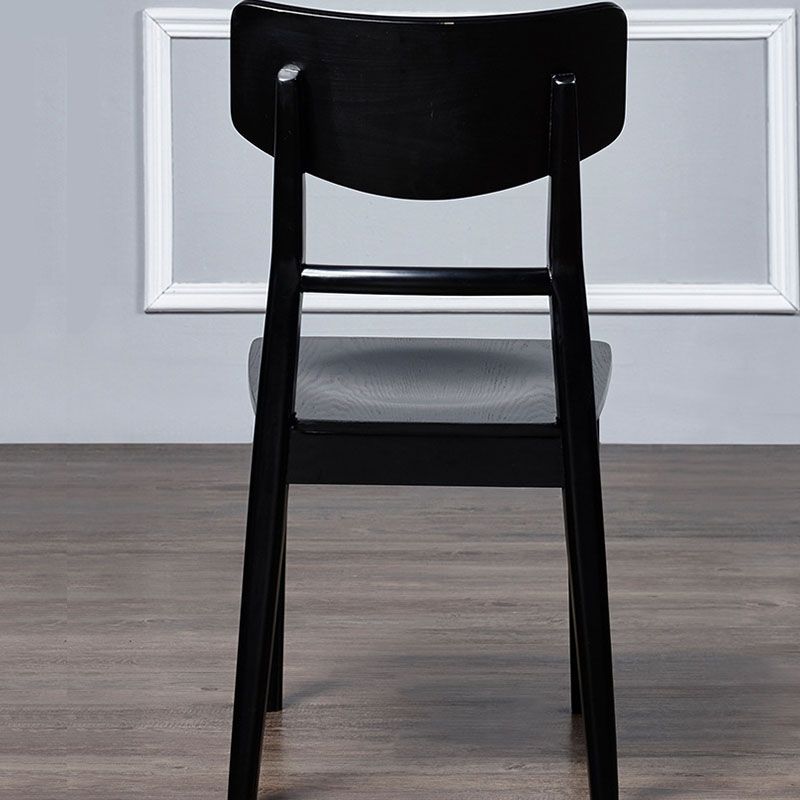 Wood Kitchen Dining Side Chair Ladder Back Side Chair in Black Clearhalo 'Dining Chairs' 'Dining Tables & Seating' 'dining_chair' 'furn' 'furn_dining_chair' 'Furniture' 'Kitchen & Dining Furniture' 1200x1200_2be2fd7a-c925-49b9-88a5-1835d28fc4ec