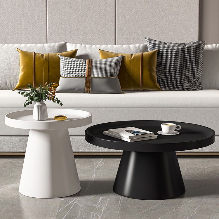 Metal Accent Side Table Table Pedestal Tray Top Side End Snack Table Clearhalo 'Coffee & Accent Tables' 'End & Side Tables' 'end_side_tables' 'furn' 'furn_end_side_tables' 'Furniture' 'Living Room Furniture' 1200x1200_2be33f83-e3e8-46f5-89e2-a3034cec91ea