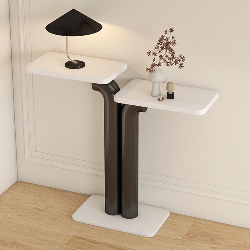 Rectangle Contemporary Console Table Stone Console Sofa Table for Hall