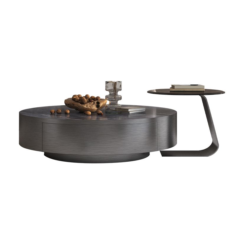 Black Coffee Table Slate 2 Piece Bunching Tables with Storage Clearhalo 'Coffee & Accent Tables' 'Coffee Tables' 'coffee_tables' 'furn' 'furn_coffee_tables' 'Furniture' 'Living Room Furniture' 1200x1200_2be419db-d9f4-4209-b624-3b08f051b1a6