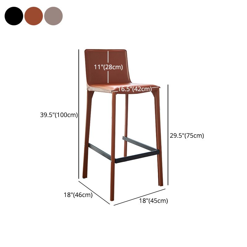 Contemporary Bar and Counter Stool Low Back Stool with 4 Legs Clearhalo 'Bar Furniture' 'Bar Stools' 'bar_stools' 'furn' 'furn_bar_stools' 'Furniture' 'furniture_bar_stools' 'Kitchen & Dining Furniture' 1200x1200_2be54029-879a-4b8f-9997-d6ce2d47da2d