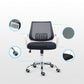 Modern Desk Chair Lumbar Support Mesh Mid-Back Office Chair in Black Clearhalo 'furn' 'furn_office_chair' 'Furniture' 'Office Chairs' 'Office Furniture' 'office_chair' 1200x1200_2be60340-44f6-470c-9684-56feb2236887